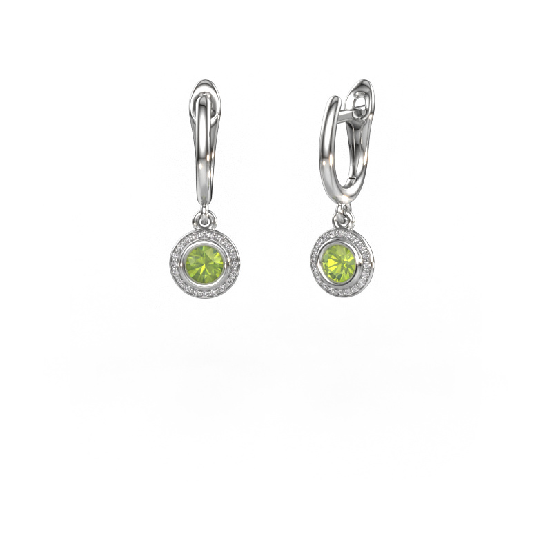 Bild von Ohrhänger Noud RND 950 Platin Peridot 4 mm