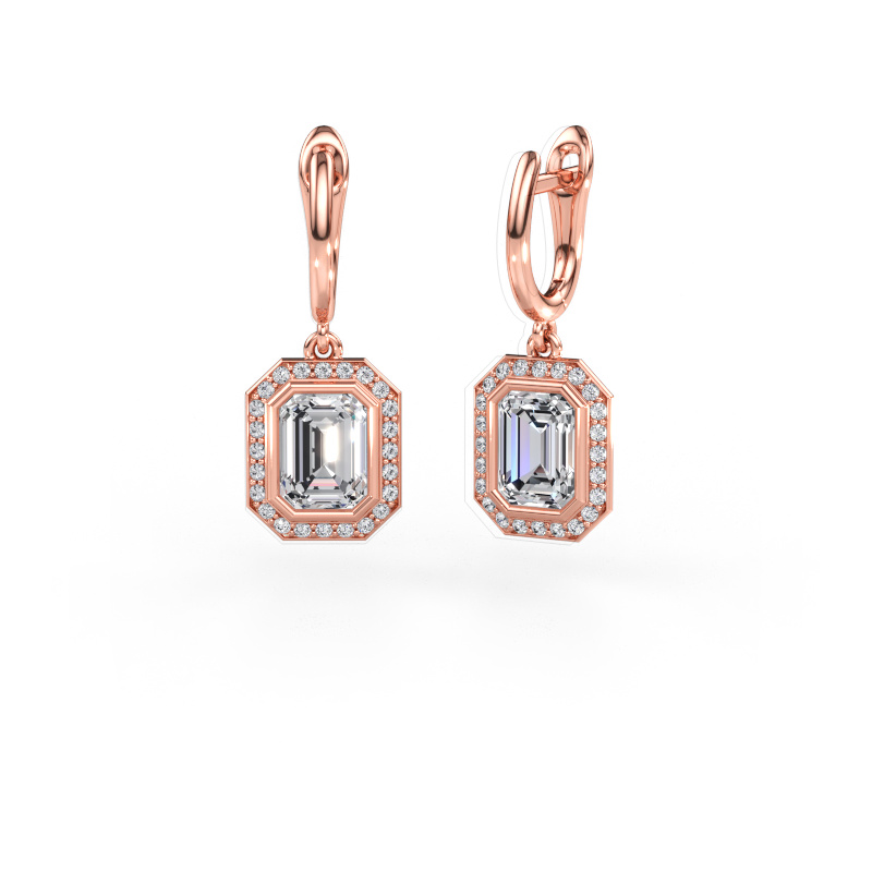 Bild av Hängande örhängen Noud EME 585 roséguld Diamant 3.86 crt