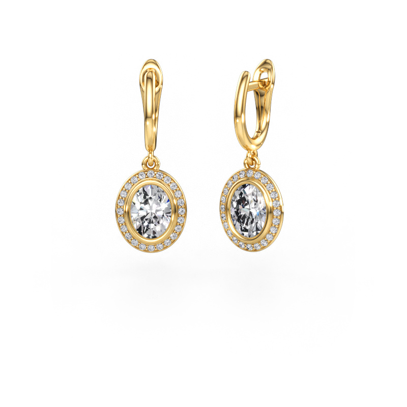 Immagine di Orecchini pendenti Noud OVL 585 oro Diamante 2.522 crt