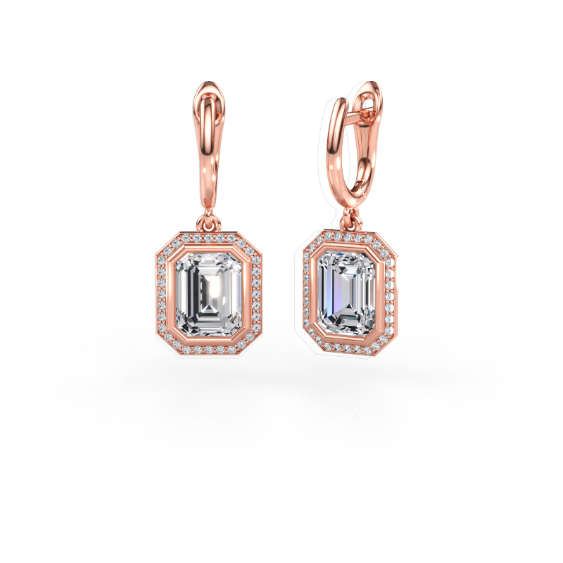 Immagine di Orecchini pendenti Noud EME 585 oro rosa Diamante 5.32 crt
