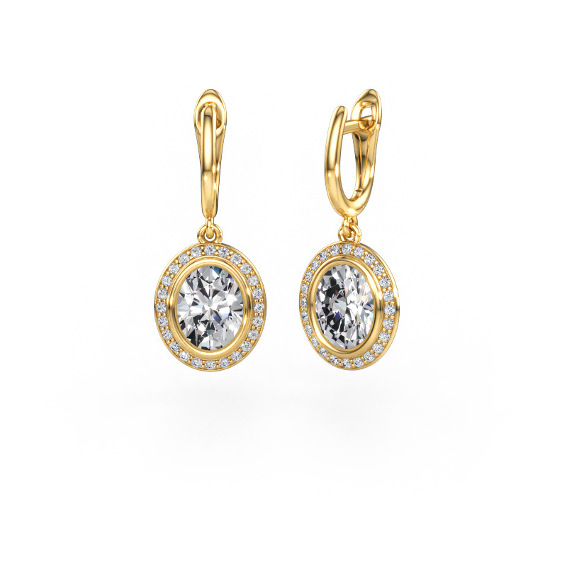 Immagine di Orecchini pendenti Noud OVL 585 oro Diamante lab grown 3.96 crt