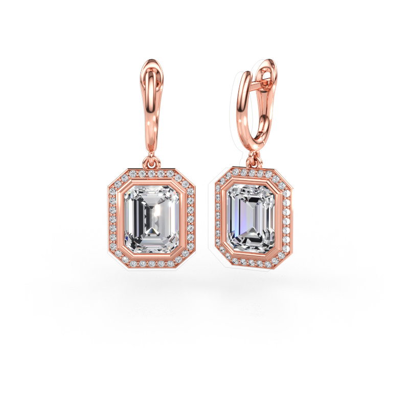 Bild av Hängande örhängen Noud EME 585 roséguld Diamant 7.362 crt