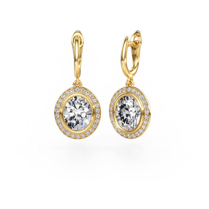 Immagine di Orecchini pendenti Noud OVL 585 oro Diamante lab grown 5.92 crt