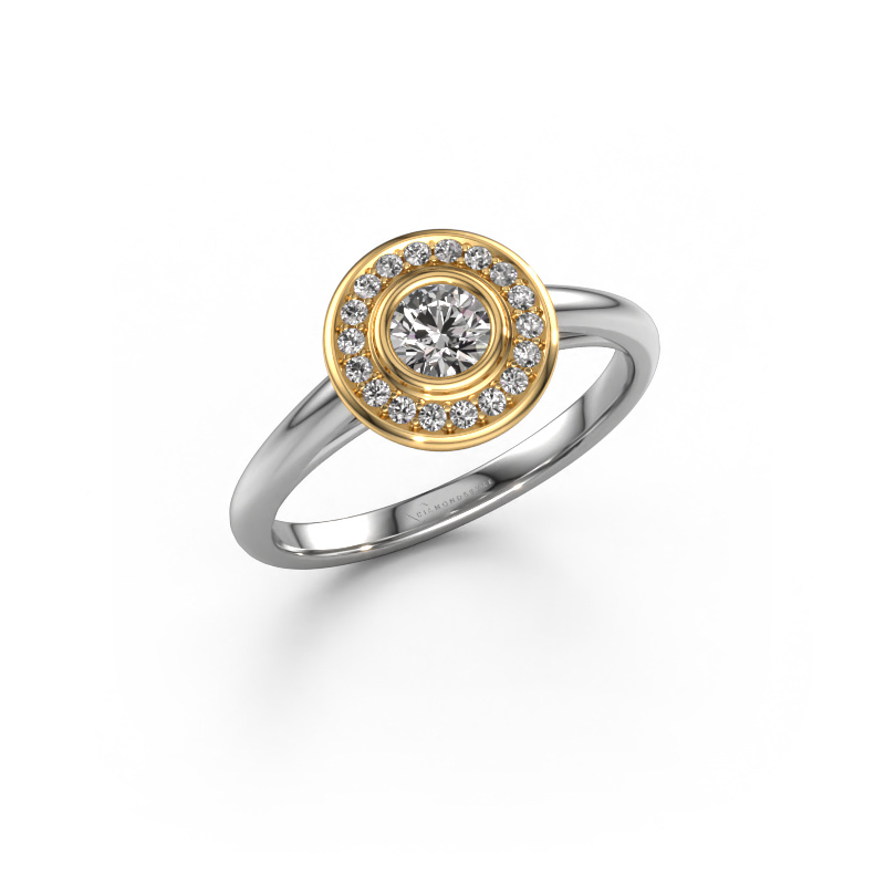 Bild von Verlobungsring Noud 1 RND 585 Weißgold Diamant 0.37 crt