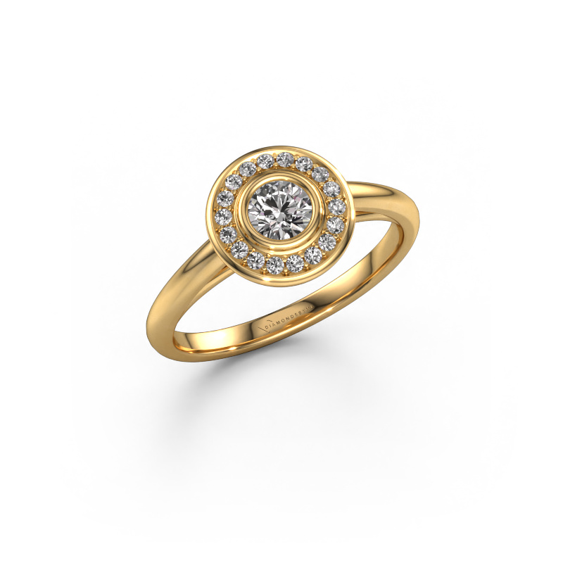 Image of Promise ring Noud 1 RND 585 gold Diamond 0.37 crt