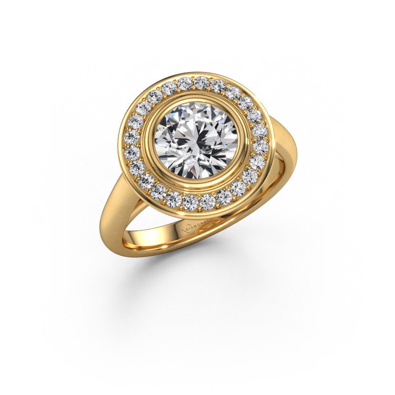 Image of Promise ring Noud 1 RND 585 gold Lab grown diamond 1.764 crt