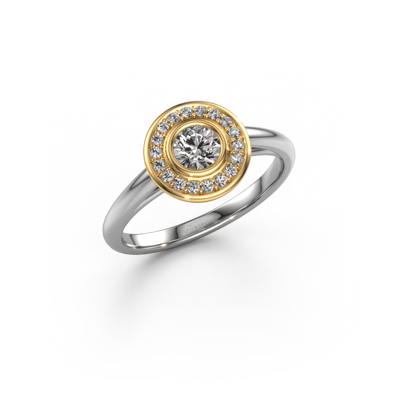 Bild von Verlobungsring Noud 1 RND 585 Weißgold Diamant 0.42 crt