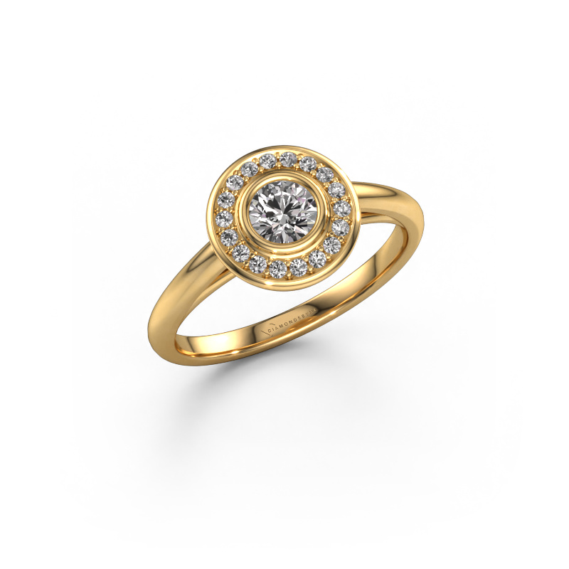 Image of Promise ring Noud 1 RND 585 gold Diamond 0.42 crt