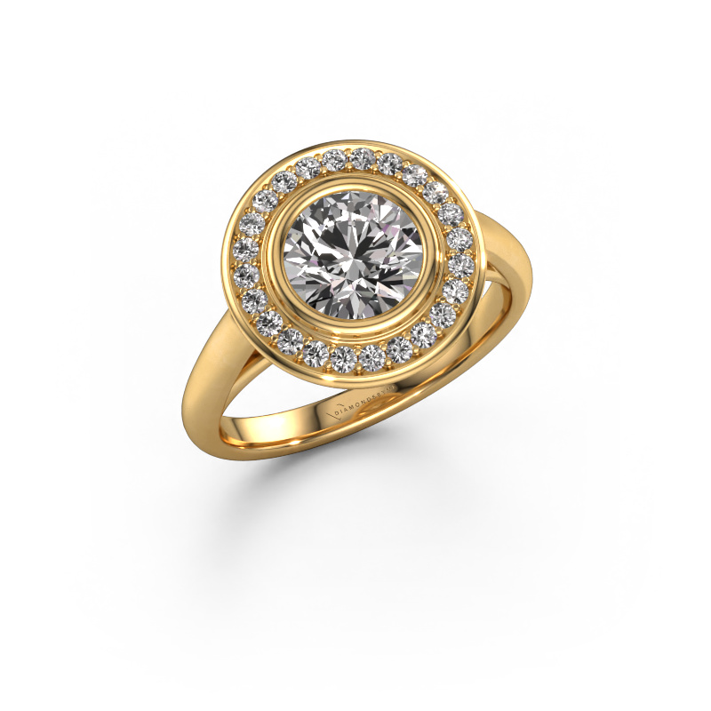 Image de Bague de fiançailles Noud 1 RND 585 or jaune Diamant 1.165 crt