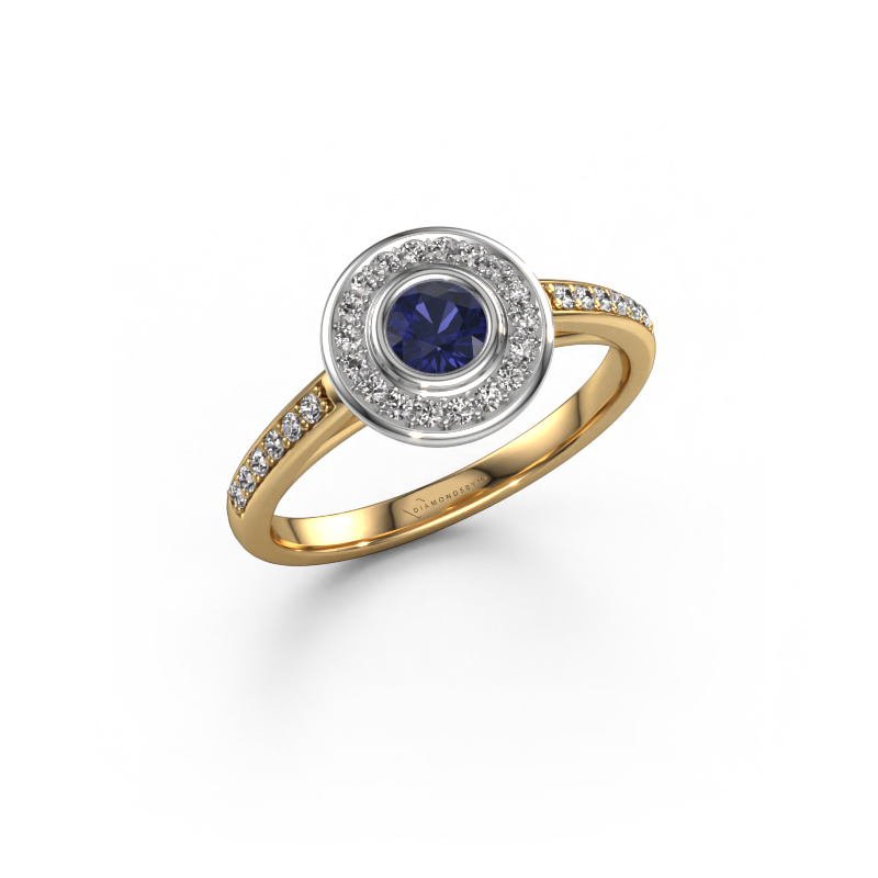 0.25 crt diamond stylish pavé solitaire ring Lieke | DiamondsByMe