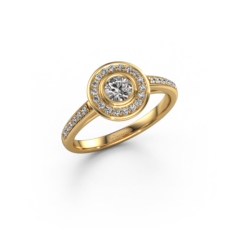 Image de Bague de fiançailles Noud 2 RND 585 or jaune Diamant 0.46 crt