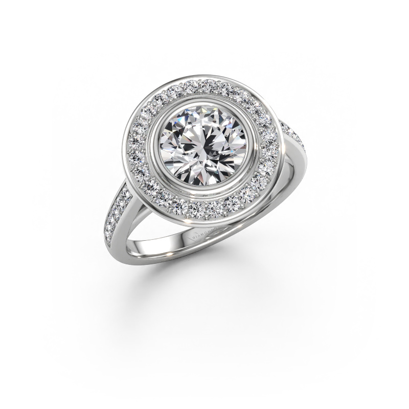 Immagine di Anello di fidanzamento Noud 2 RND 950 platino Diamante 1.908 crt