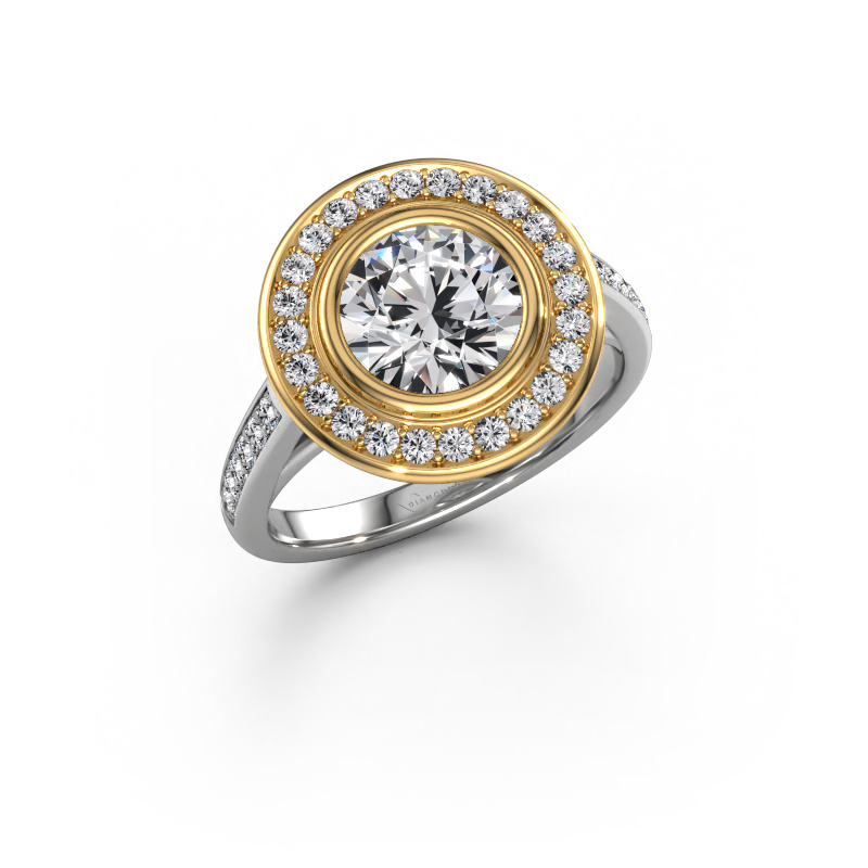 Image de Bague de fiançailles Noud 2 RND 585 or blanc Diamant 1.908 crt