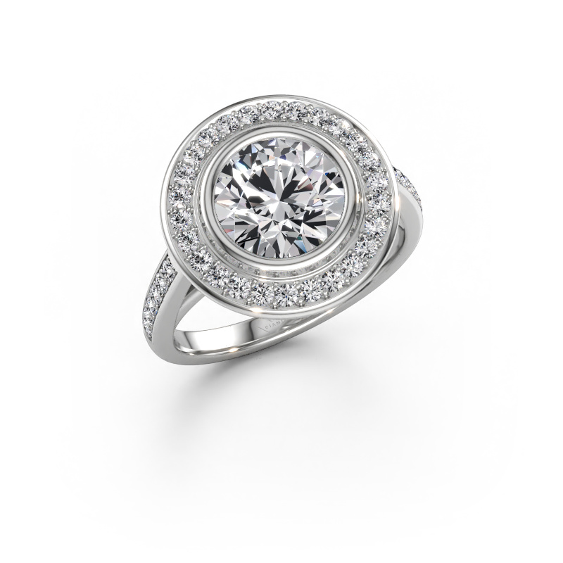 Immagine di Anello di fidanzamento Noud 2 RND 950 platino Diamante 2.432 crt