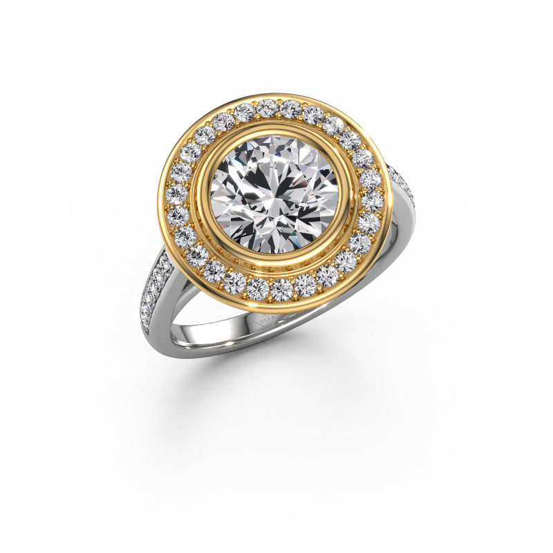 Image of Engagement ring Noud 2 RND 585 white gold Diamond 2.432 crt