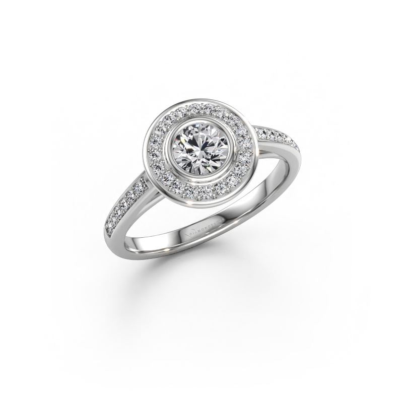 Immagine di Anello di fidanzamento Noud 2 RND 950 platino Diamante lab grown 0.624 crt