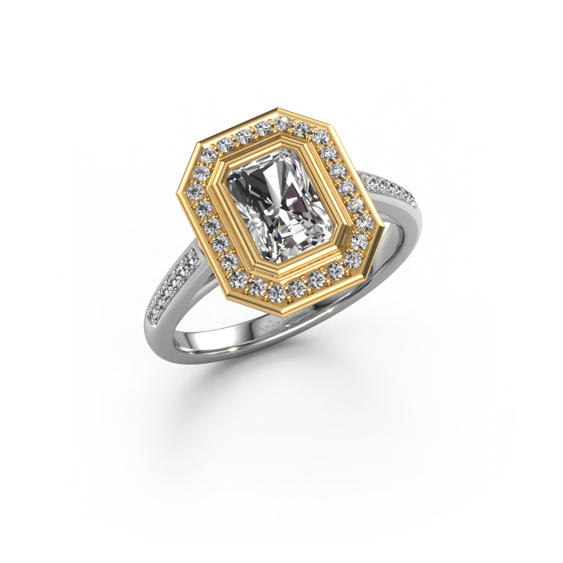 Image de Bague de fiançailles Noud 2 RAD 585 or blanc Diamant synthétique 1.264 crt