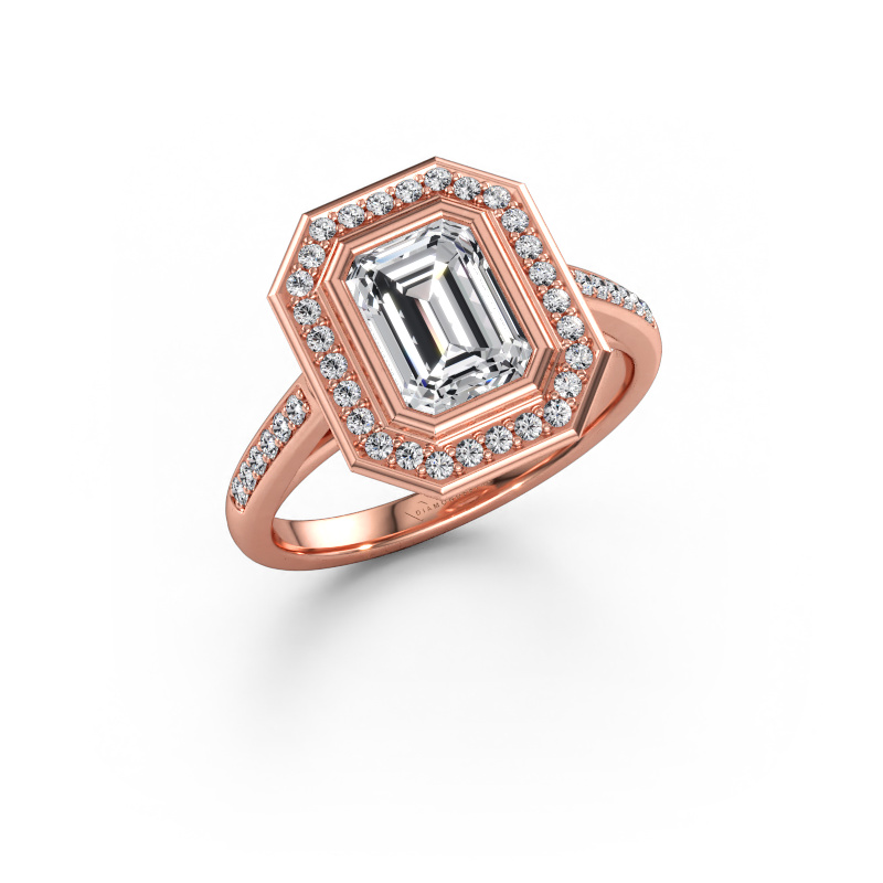 Immagine di Anello di fidanzamento Noud 2 EME 585 oro rosa Diamante 1.778 crt