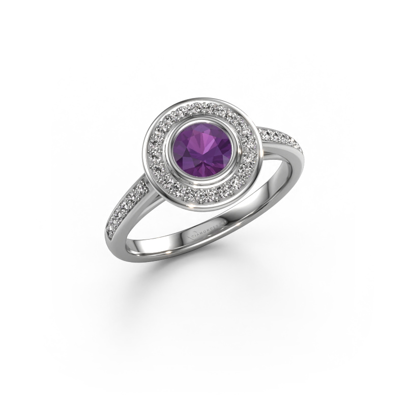 Bild von Verlobungsring Noud 2 RND 950 Platin Amethyst 5 mm
