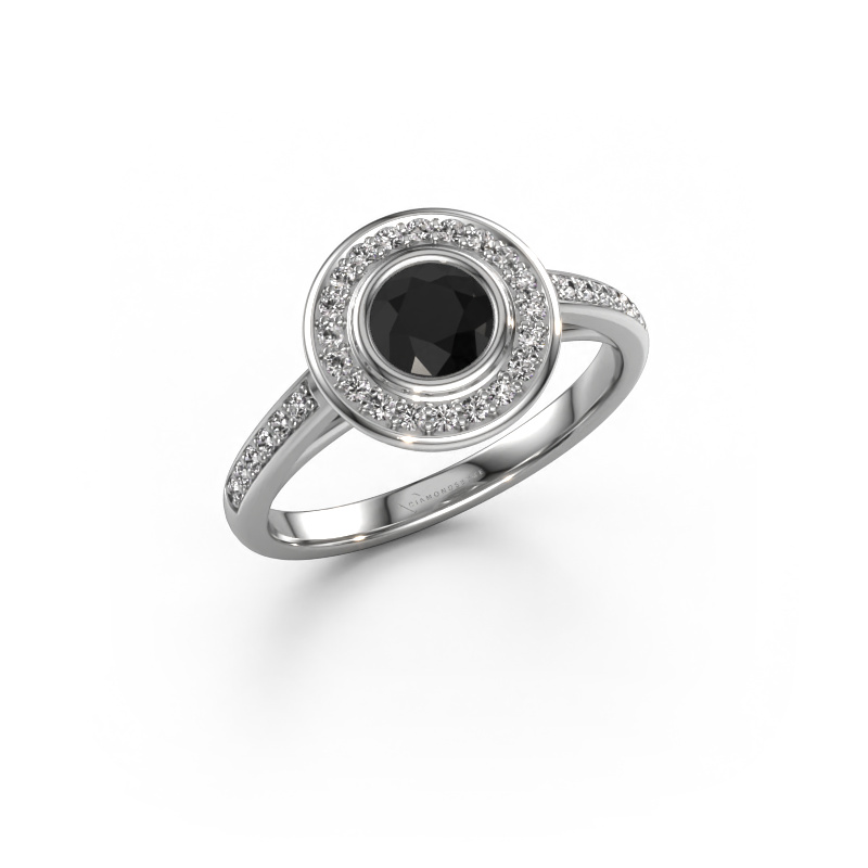Bild von Verlobungsring Noud 2 RND 950 Platin Schwarz Diamant 0.824 crt