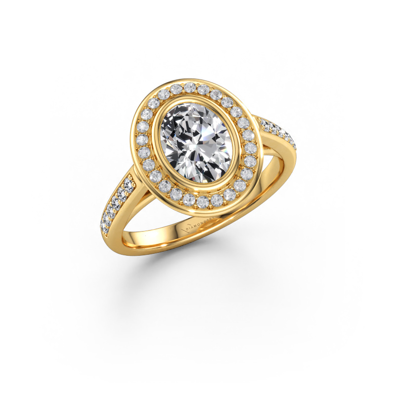 Immagine di Anello di fidanzamento Noud 2 OVL 585 oro Diamante 1.418 crt