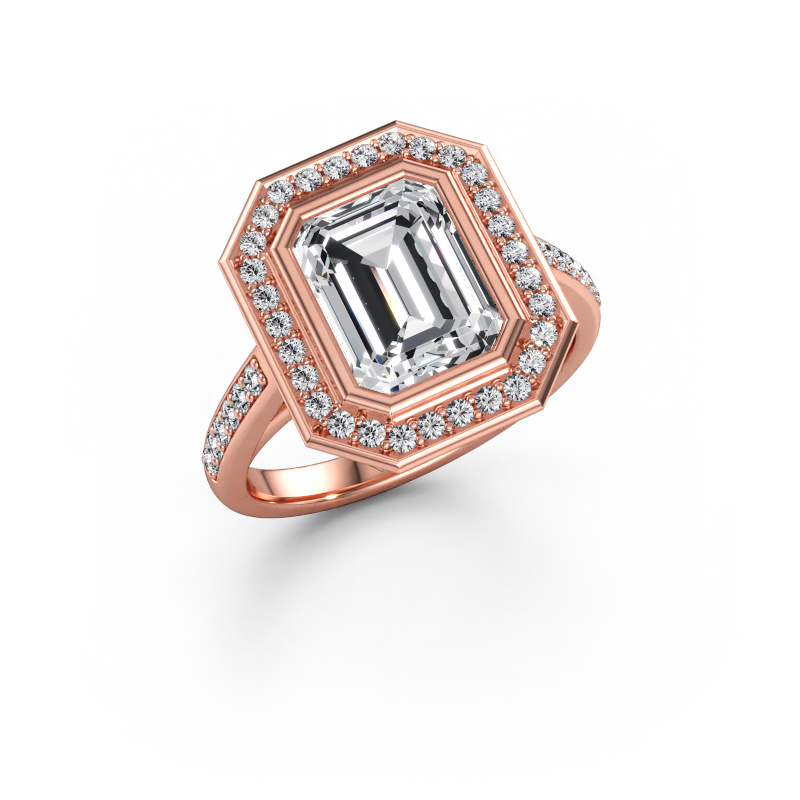Immagine di Anello di fidanzamento Noud 2 EME 585 oro rosa Diamante 2.869 crt