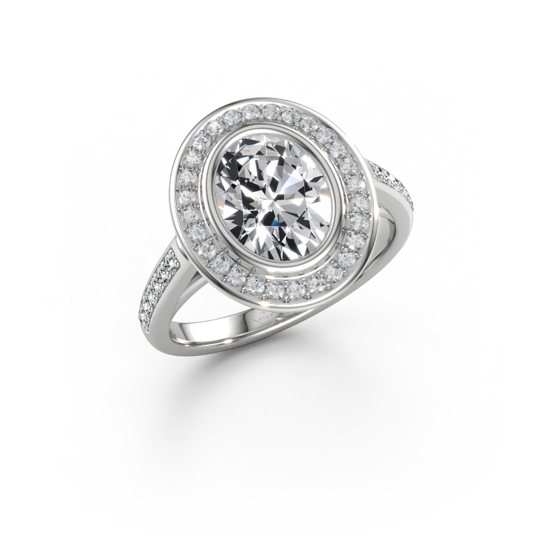 Bild av Förlovningsring Noud 2 OVL 950 platina Labbodlad diamant 2.154 crt
