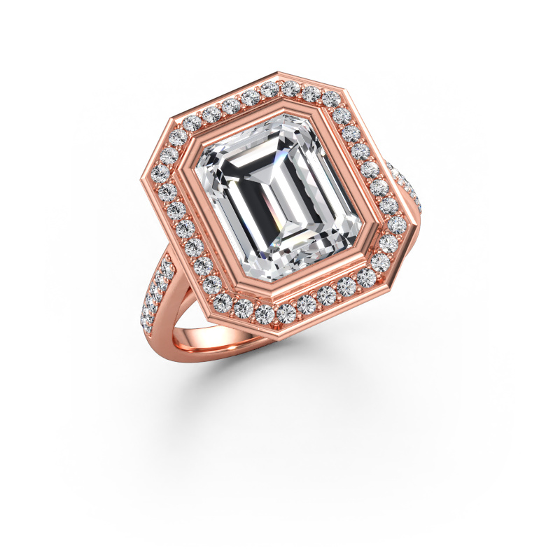Immagine di Anello di fidanzamento Noud 2 EME 585 oro rosa Diamante lab grown 3.899 crt