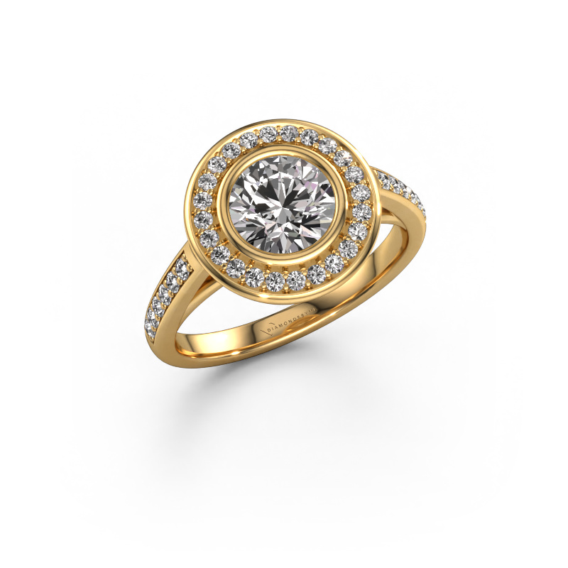 Image de Bague de fiançailles Noud 2 RND 585 or jaune Diamant 1.309 crt