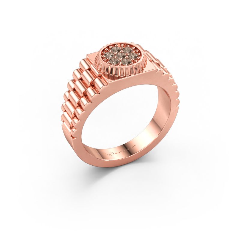Bild von Herrenring Nout 585 Roségold Braun Diamant 0.21 crt