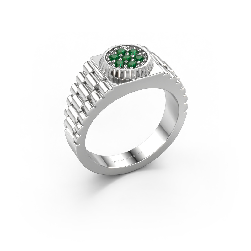 Image of Men's ring Nout 950 platinum Emerald 2 mm
