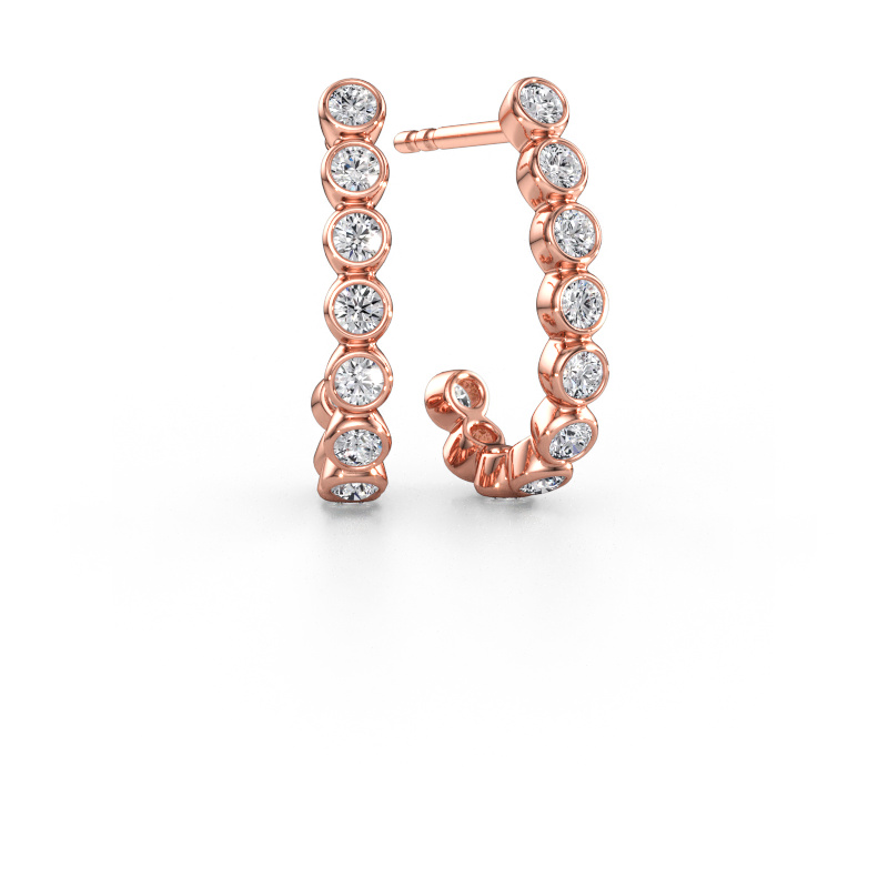 Image de Clous d'oreilles Nova 585 or rose Diamant 0.60 crt
