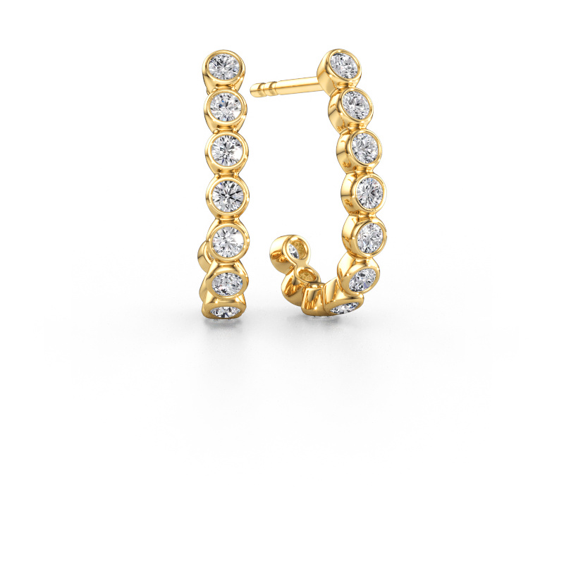 Image of Stud earrings Nova 585 gold Diamond 0.60 crt