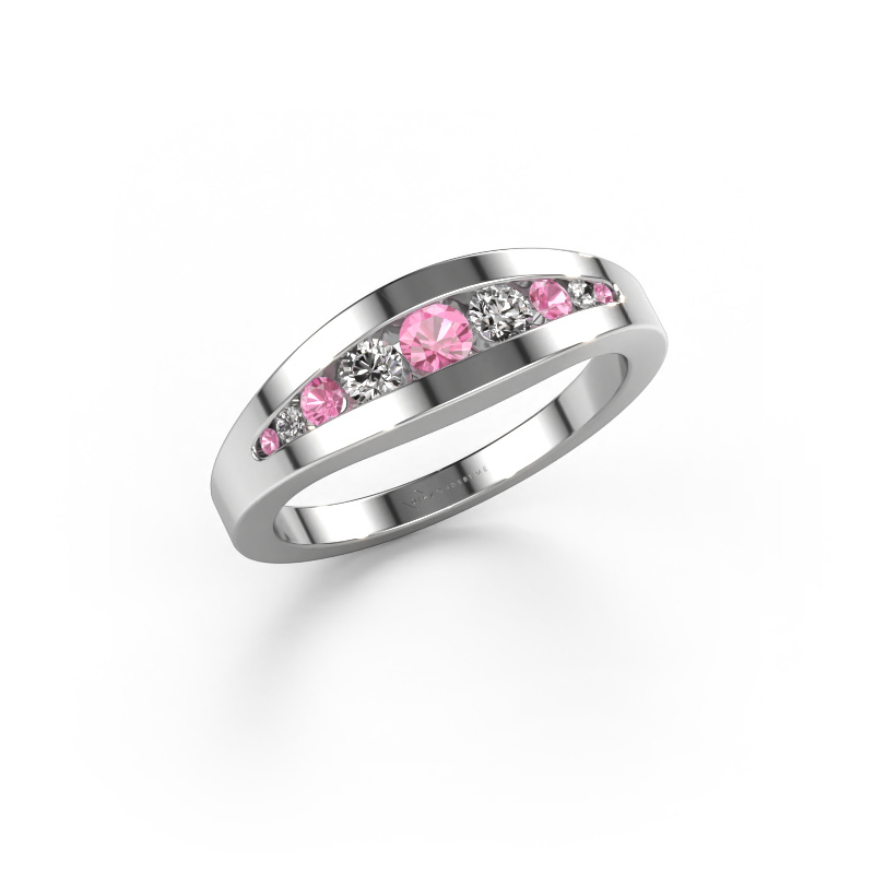 Image of Ring Oneida 585 white gold Pink sapphire 3 mm