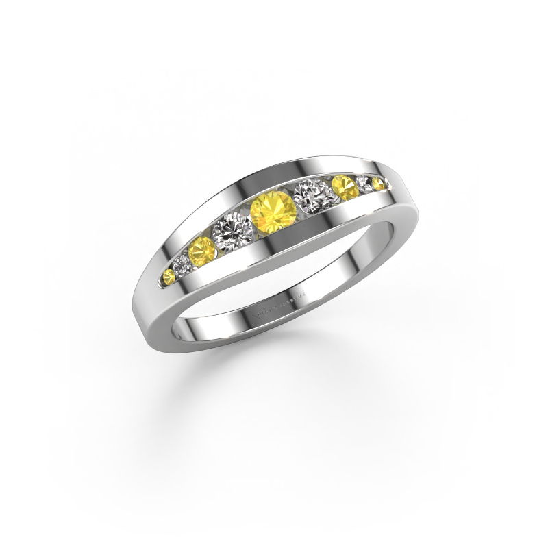 Image of Ring Oneida 585 white gold Yellow sapphire 3 mm