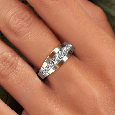 rooster dodelijk Verraad 9 steens witgouden ring Oneida met diamant zelf ontwerpen | DiamondsByMe