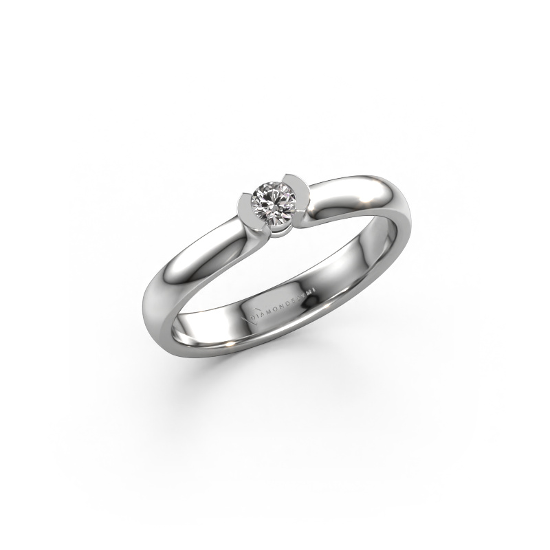 Image of Ring Ophelia 950 platinum Diamond 0.10 crt