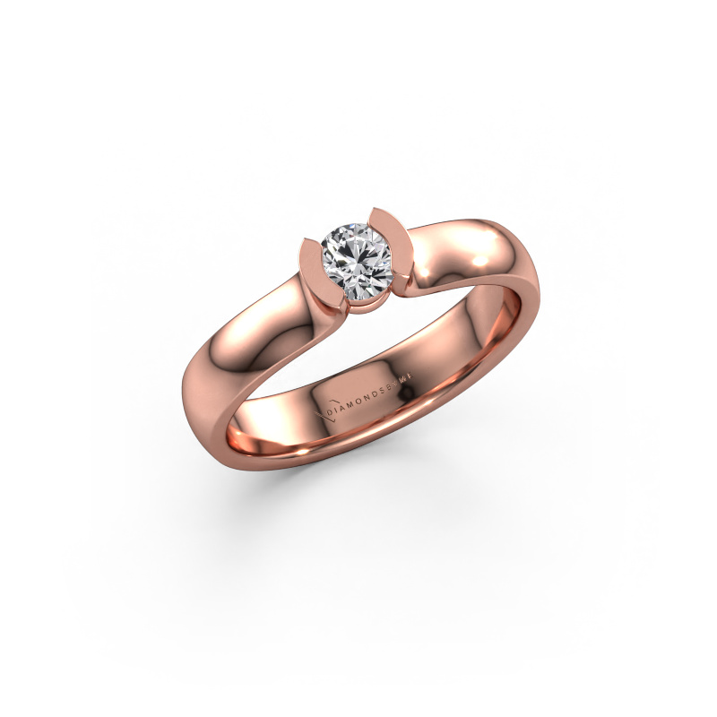 Image of Ring Ophelia 585 rose gold Diamond 0.25 crt