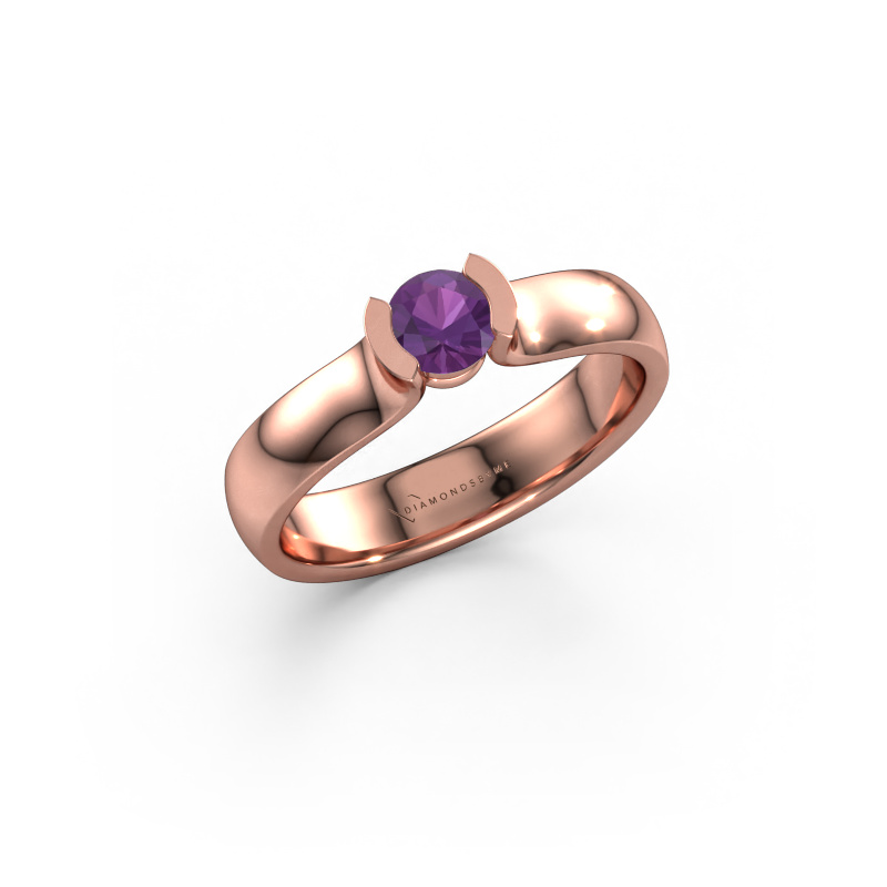 Image of Ring Ophelia 585 rose gold Amethyst 4.2 mm