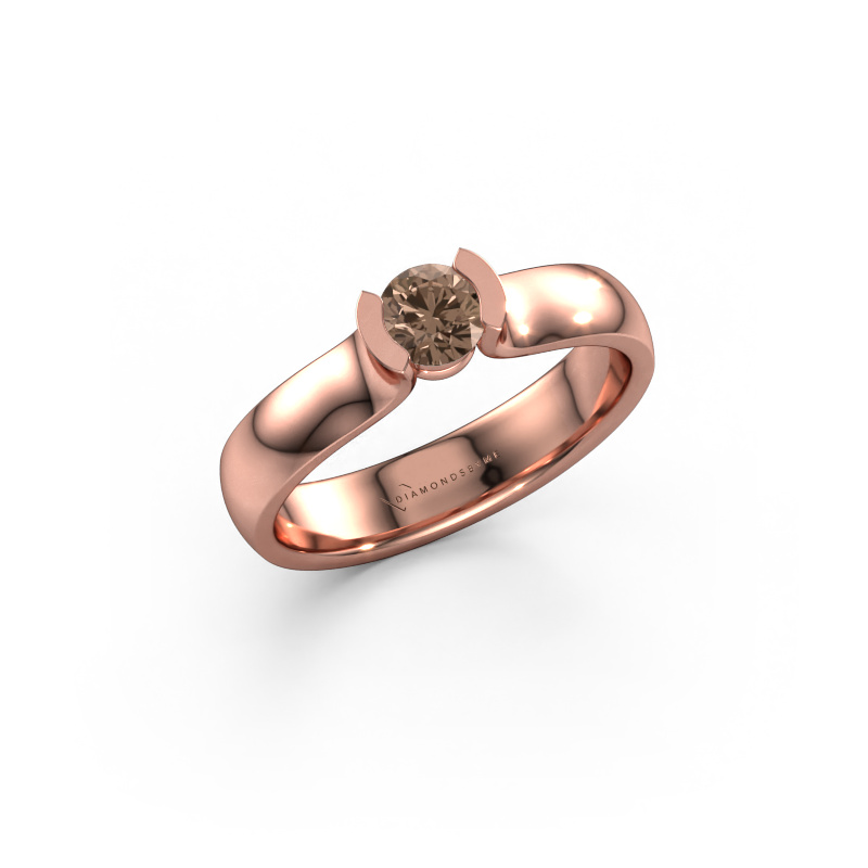 Image of Ring Ophelia 585 rose gold Brown diamond 0.30 crt