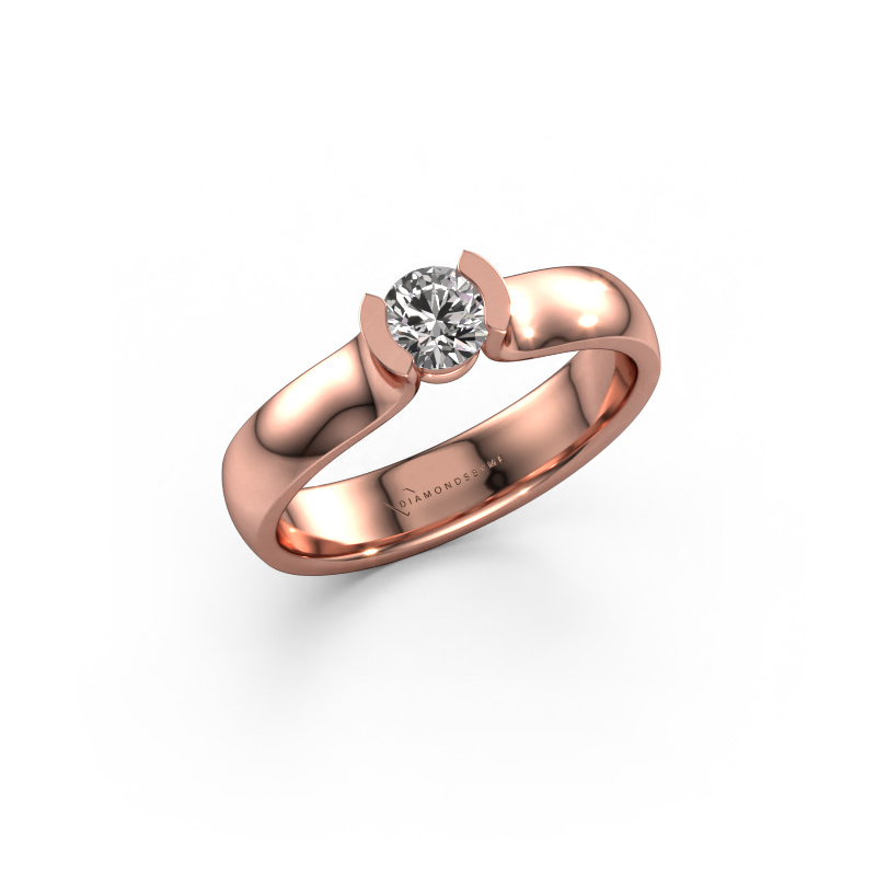 Image of Ring Ophelia 585 rose gold Lab grown diamond 0.30 crt