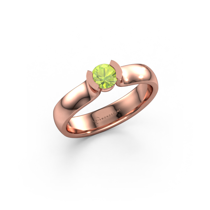 Image of Ring Ophelia 585 rose gold Peridot 4.2 mm
