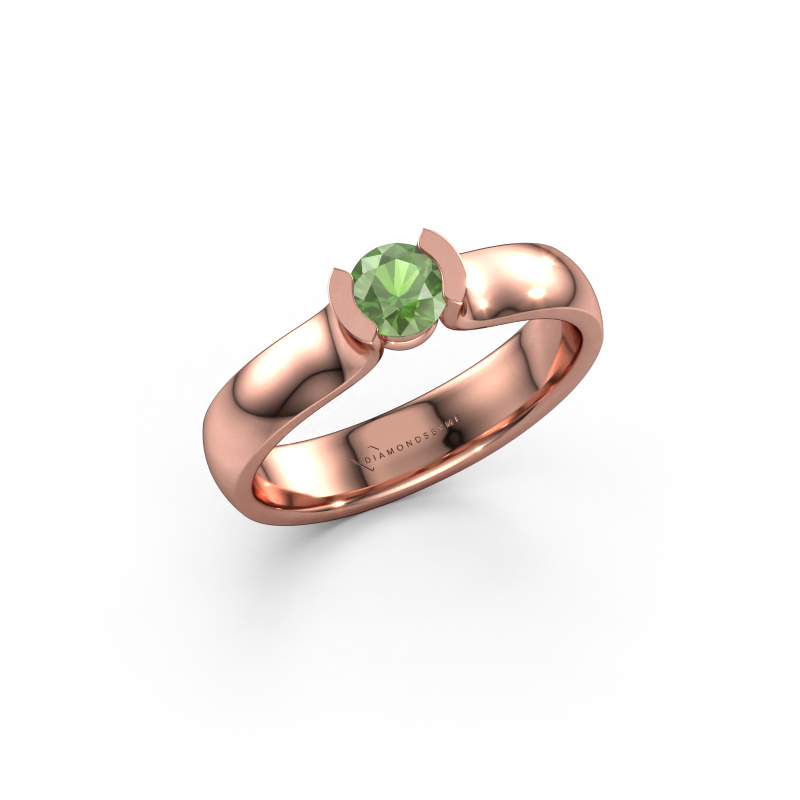 Bild von Ring Ophelia 585 Roségold Turmalin grün 4.2 mm