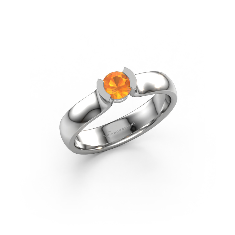 Image of Ring Ophelia 950 platinum Citrin 4.2 mm