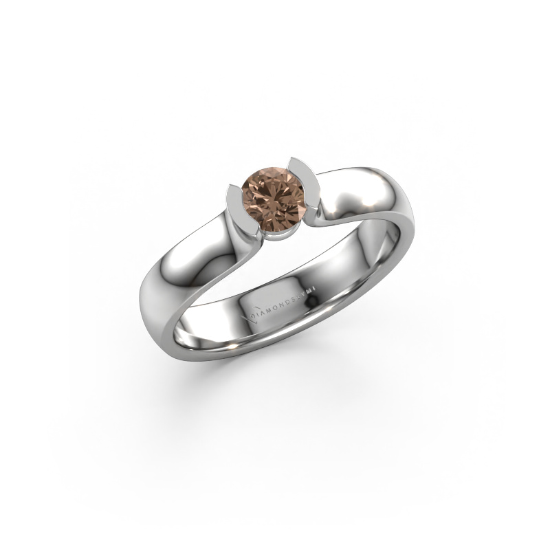Image of Ring Ophelia 585 white gold Brown diamond 0.30 crt