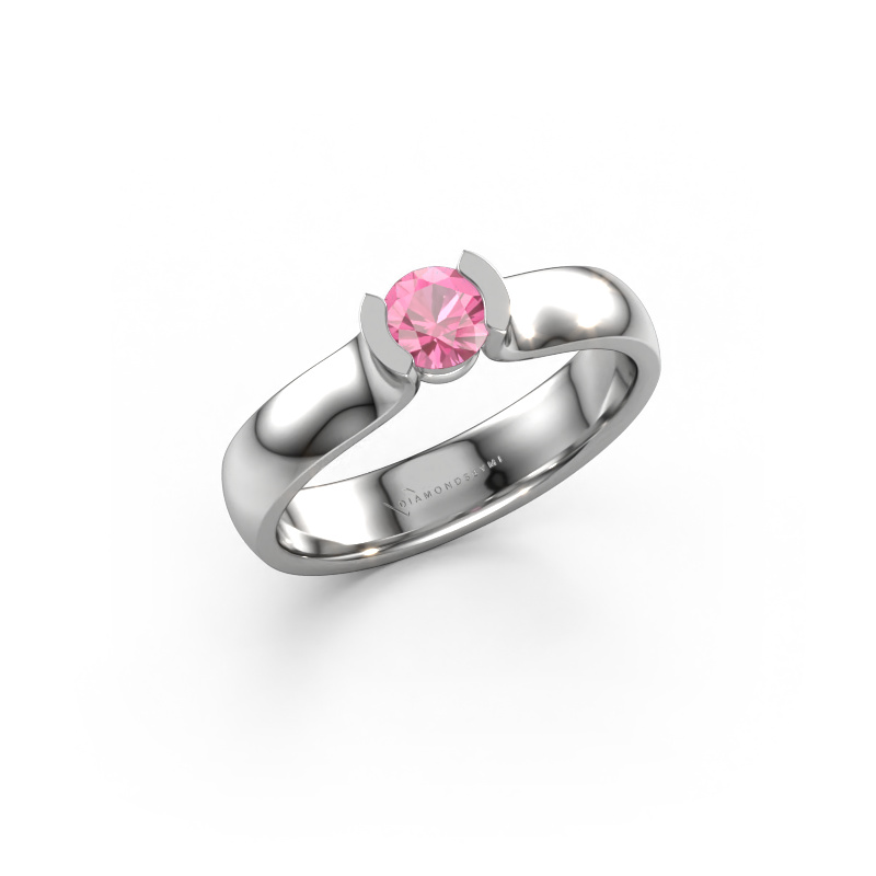 Bild von Ring Ophelia 585 Weißgold Pink Saphir 4.2 mm