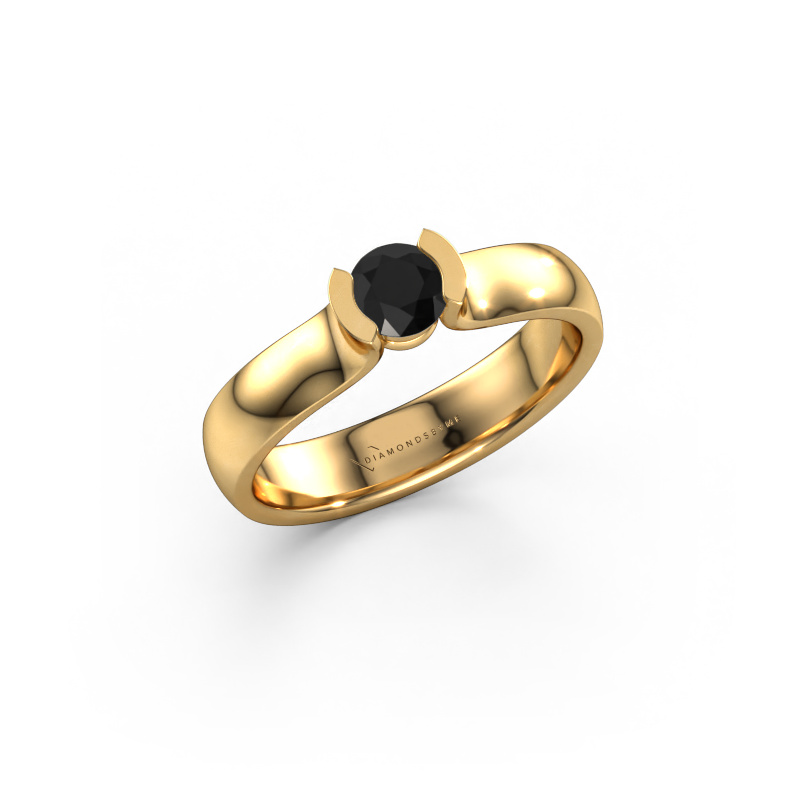Image of Ring Ophelia 585 gold Black diamond 0.36 crt