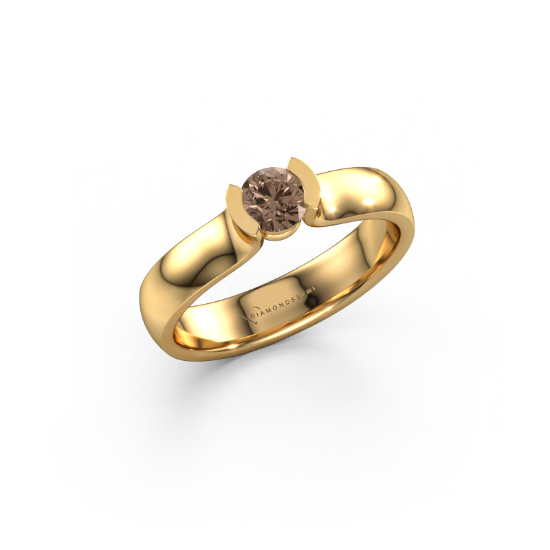 Bild von Ring Ophelia 585 Gold Braun Diamant 0.30 crt