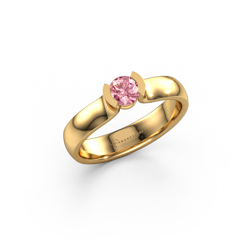 Afbeelding van Ring Ophelia 585 Goud Roze lab grown diamant 4.2 mm
