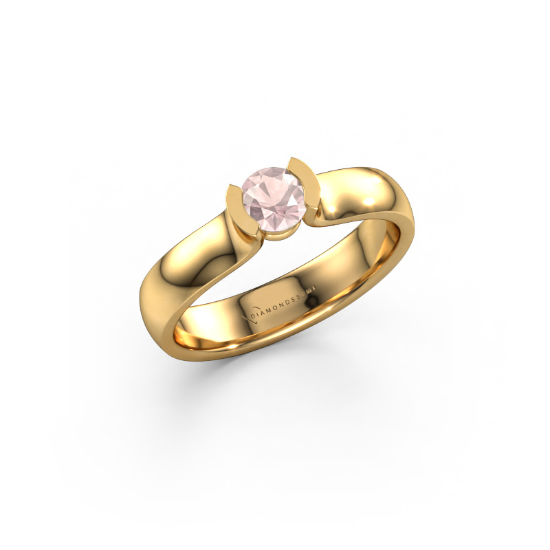 Image of Ring Ophelia 585 gold Morganite champagne 4.2 mm